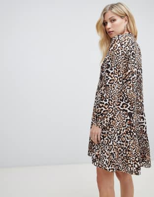 whistles animal print shirt dress