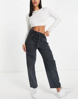 Black Belted Casual Crop Trouser, WHISTLES