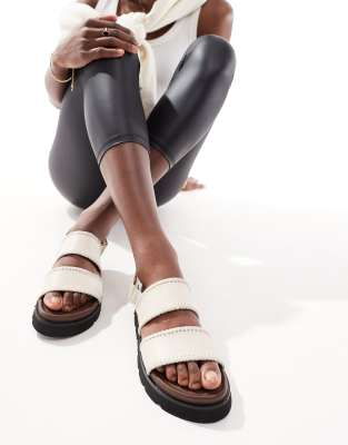  Ruben whipstitch velcro sandal in ivory