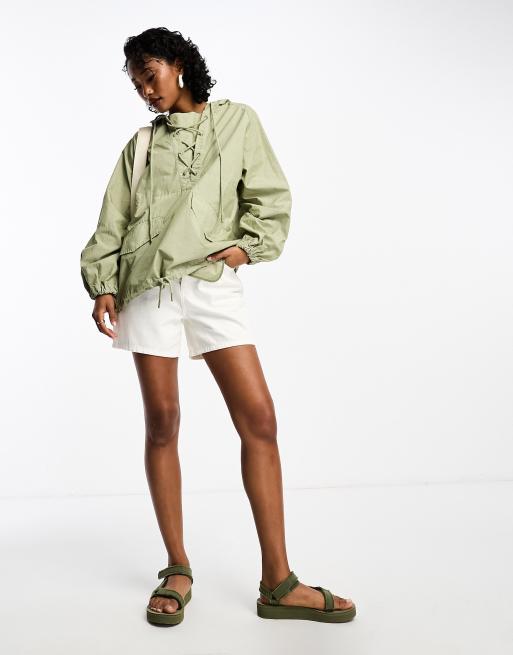 Whistles - Salviegrøn vindjakke med snøredetalje, 3 af 4