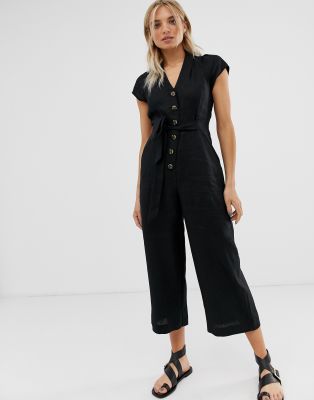 sana linen button jumpsuit