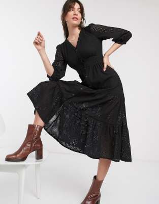 whistles ditsy blossom midi shirt dress