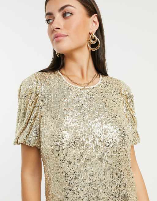 Navy High Neck Sequin Top, WHISTLES