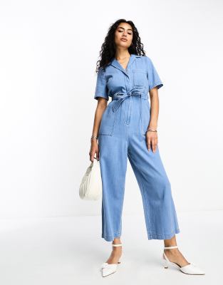 Stone Linen Rita Dungarees, WHISTLES