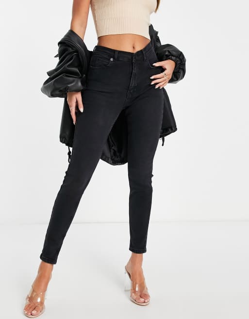 Whistles - Skinny-jeans i forvasket sort