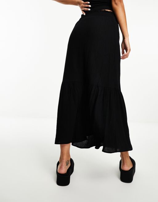 Smocked waist sale maxi skirt