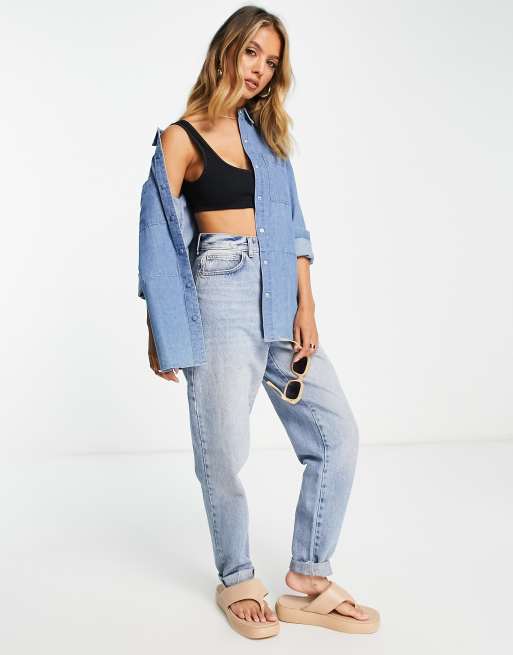 Whistles – Soki – Chambray-Hemdbluse in Mittelblau, 4 von 4