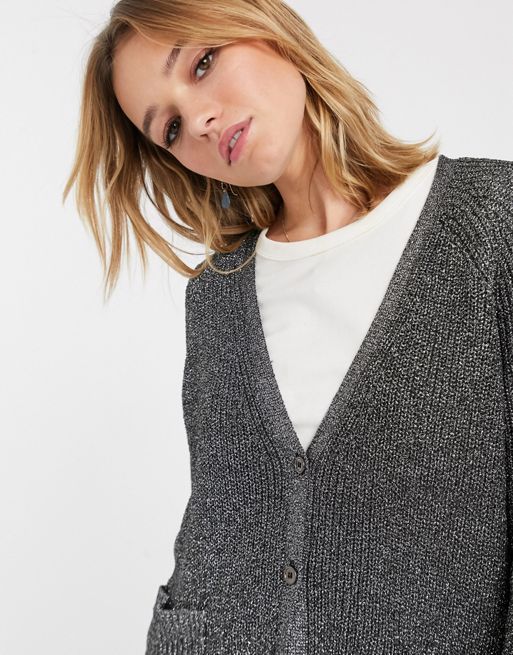 Grey Full Sleeve Knitted Cardigan, WHISTLES