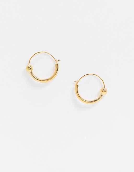 Whistles sphere hoop earrings in gold
