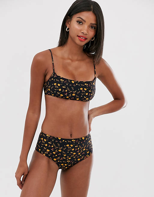 Swimwear & Beachwear Whistles square neck bikini top in aster floral 