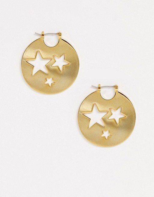Whistles star cut out earrings