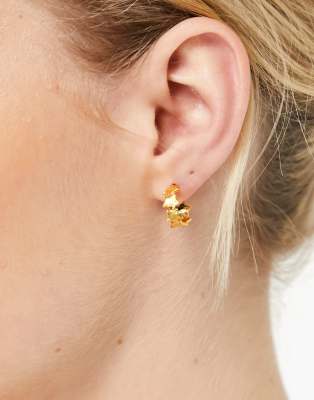Whistles Whistles star hoop earring in gold