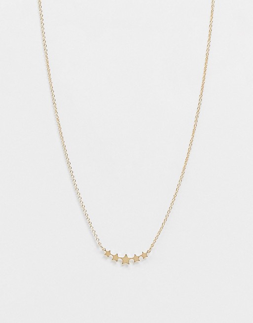 Whistles star necklace in gold