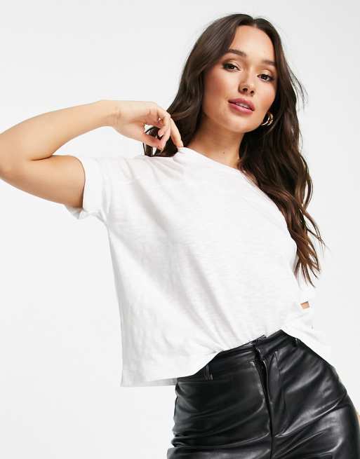 Whistles - T-shirt à coutures apparentes en coton - Blanc