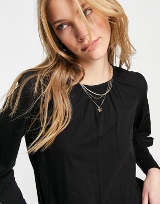 Femme Whistles - T-shirt à manches longues bouffantes - Noir