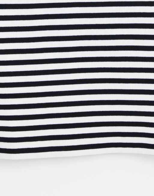 Whistles - T-shirt à manches longues et encolure bateau - Noir et rayures blanches, 4 de 4