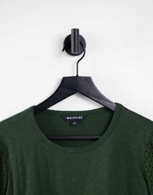Whistles – T-Shirt mit Puffärmeln mit Lochstickerei, 4 von 4