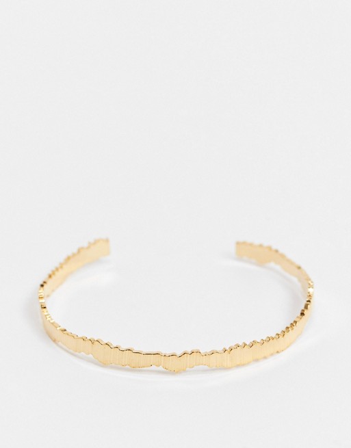 Whistles textured bangle in gold