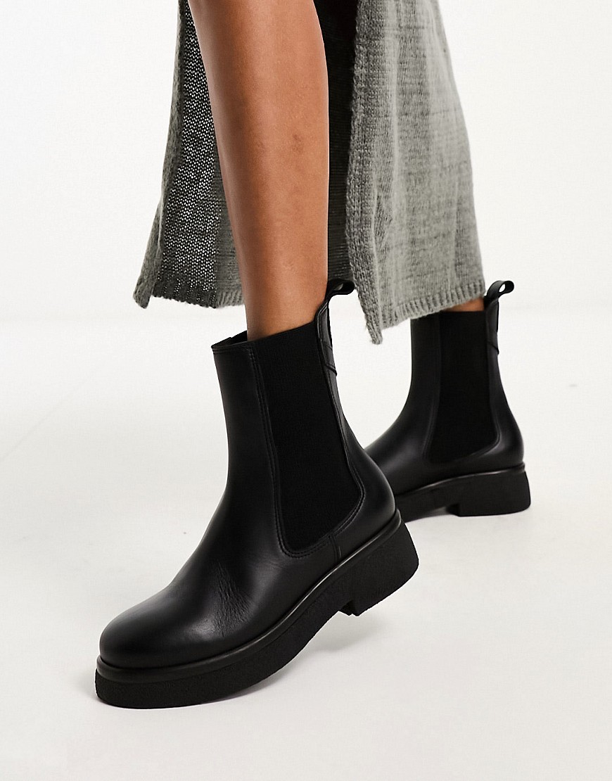 Whistles textured sole Chelsea boot in black