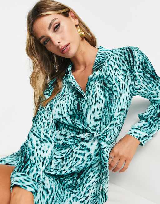 Whistles animal outlet print shirt dress