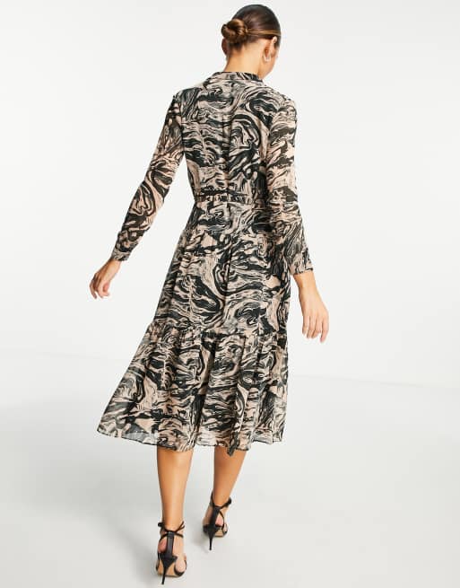 Whistles animal print tiered dress clearance