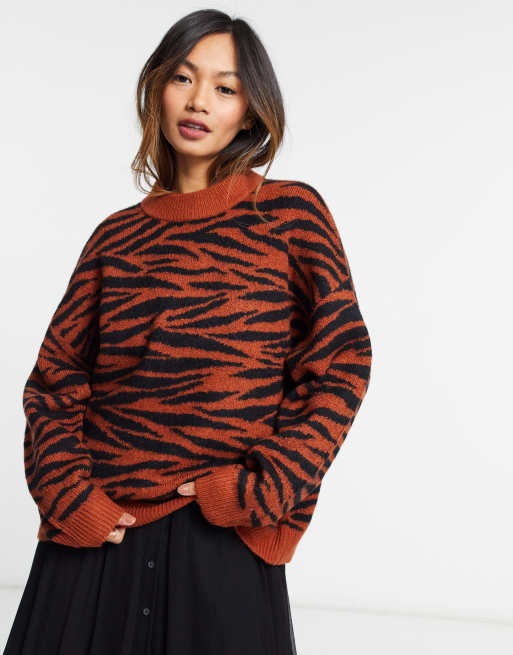 Multicolour Tiger Stripe Intarsia Knit, WHISTLES