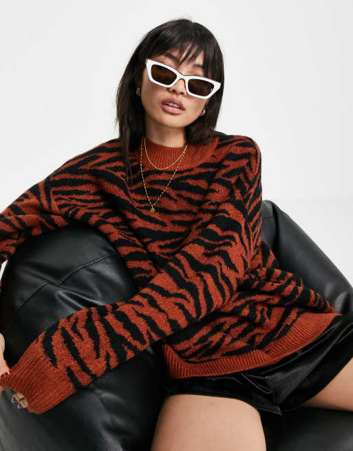 Whistles tiger stripe intarsia knit jumper ASOS