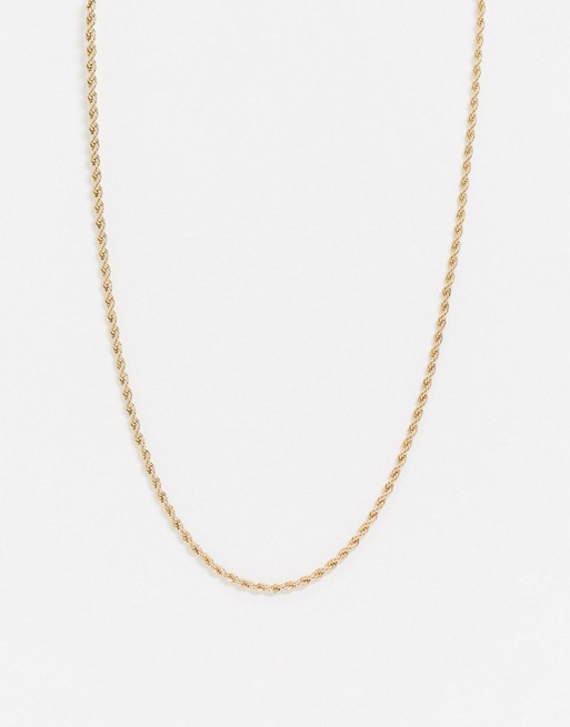 Whistles Twisted Chain Necklace in gold