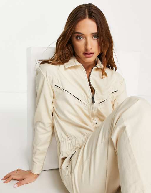 Whistles ultimate utility jumpsuit in stone, 4 of 4