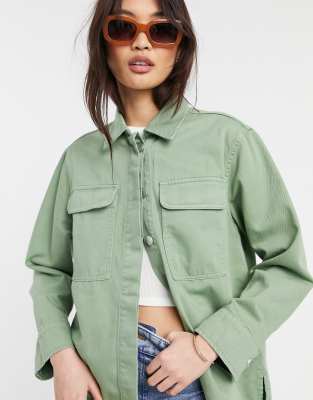 olive green utility shirt