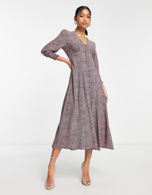 Whistles daisy clearance print midi dress