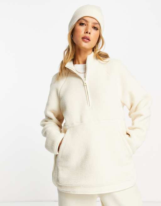 Whistles - Veste zippée style sportif en polaire - Beige