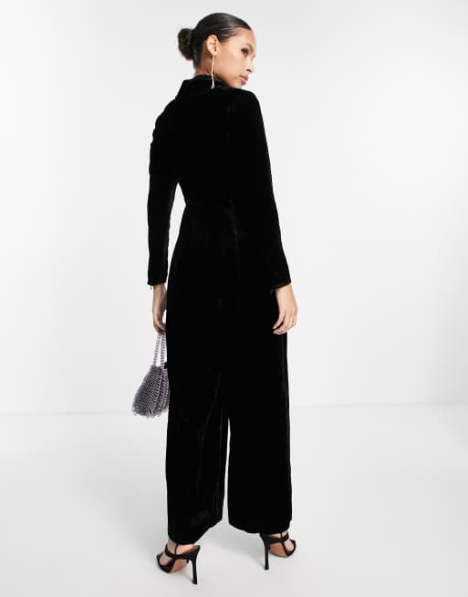 Black Velvet Wide Leg Trouser, WHISTLES