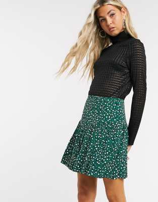 Leopard print 2024 flippy mini skirt