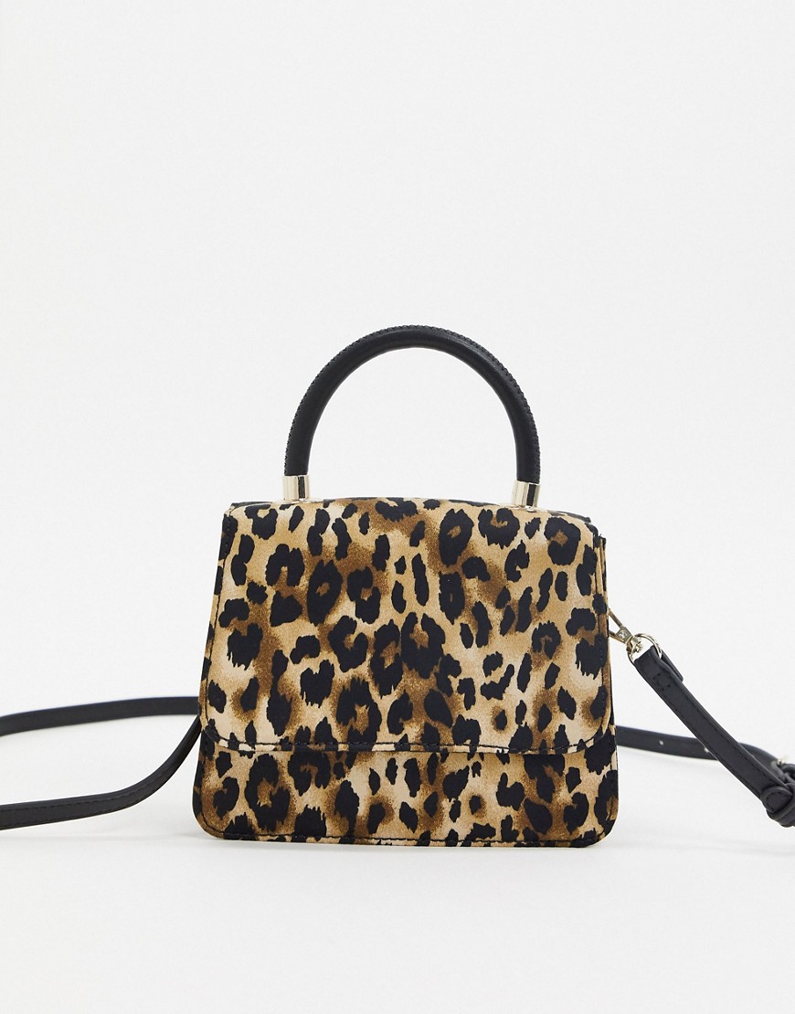 Who What Wear – Casey – Leopardmönstrad, liten väska med axerlrem-Flerfärgad