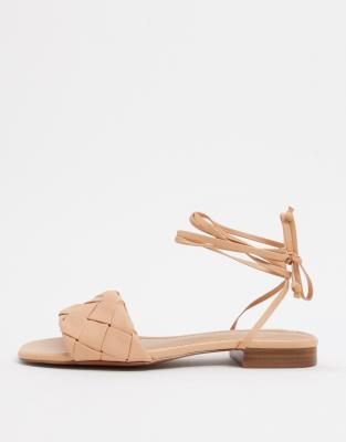 blush flat sandals