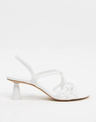 cream mid heel sandals