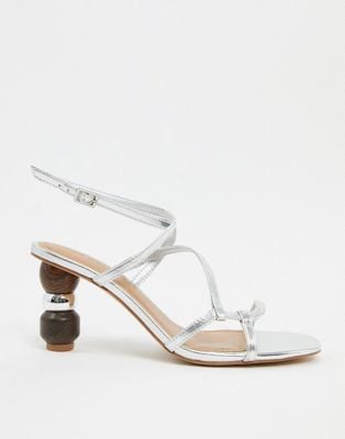 strappy sandals silver