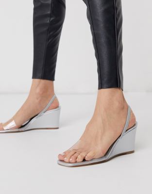 asos clear wedges