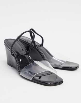 black perspex wedges