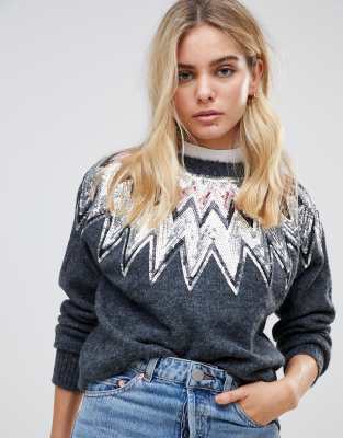 asos sequin jumper