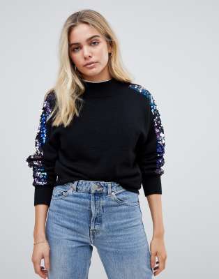 asos sequin jumper