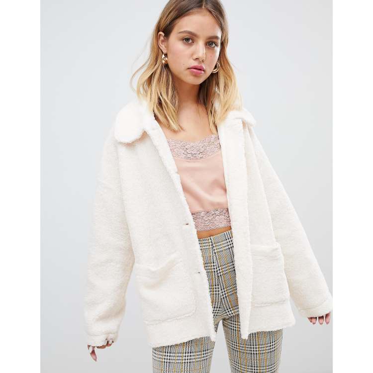 Wild honey outlet oversized fleece coat