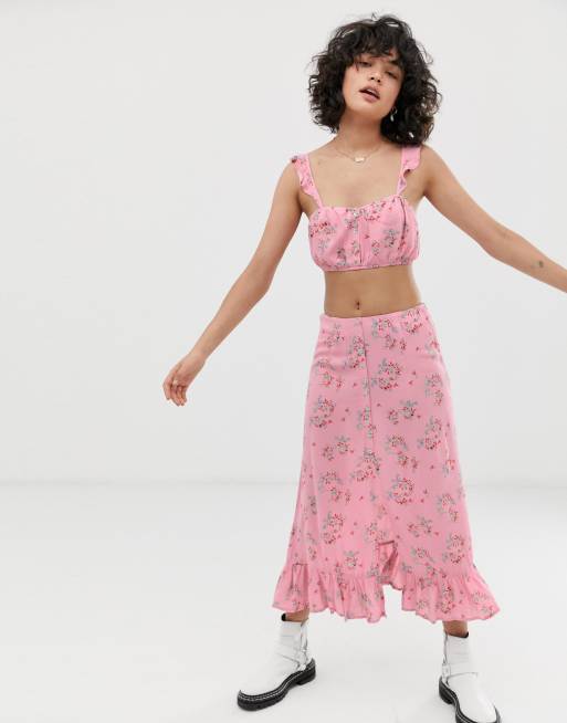floral two piece skirt