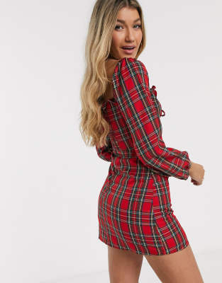 asos plaid dress