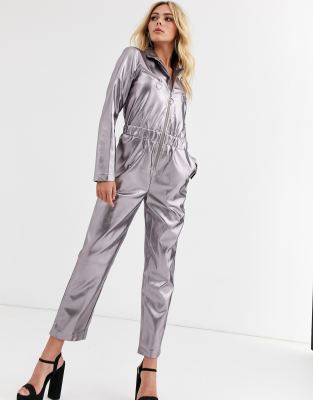 asos metallic jumpsuit
