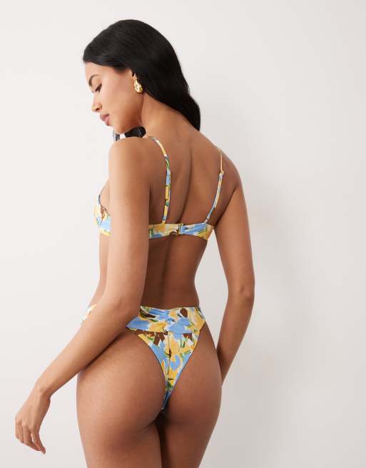 Wild Lovers Bahama underwire bikini top in multi floral, 4 of 5