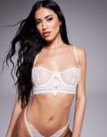 [Wild Lovers] Wild Lovers Haydee floral lace bustier in yellow-Multi 32B WHITE
