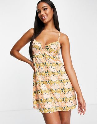 Wild Lovers Jasmine satin chemise in floral print