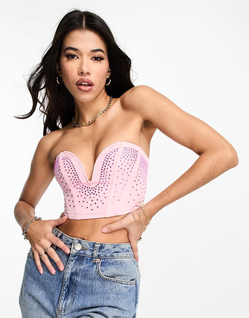 Never Fully Dressed Bridal embellished pearl bralet